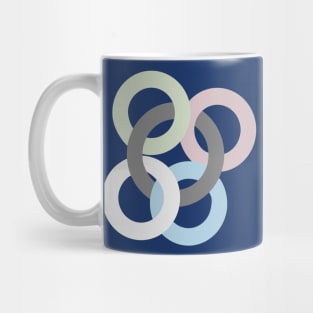 pastel circles, round rattle Mug